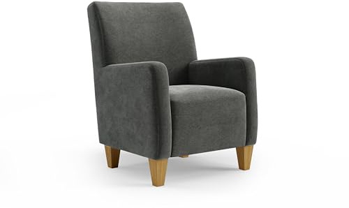 Cavadore Sessel Vida / Polstersessel im trendigen Design / 74 x 93 x 81 / Mikrofaser, Grauoliv