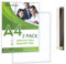 Set of 2, Wall Sign Holder A4 Magnetic Sign Holder, Rigid Print Protectors with Adhesive & Magnetic Tapes, Wall Mount Plastic Paper Holder for Office Store Home Window Display