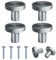 4 Grey Drawer Knobs, Round Cabinet Door Knobs Matte Black Kitchen Cupboard Knob Modern Single Hole Door Handles with Screws for Cabinet Cupboard Wardrobe Drawer Bedroom Bathroom Racks Furniture(25mm)