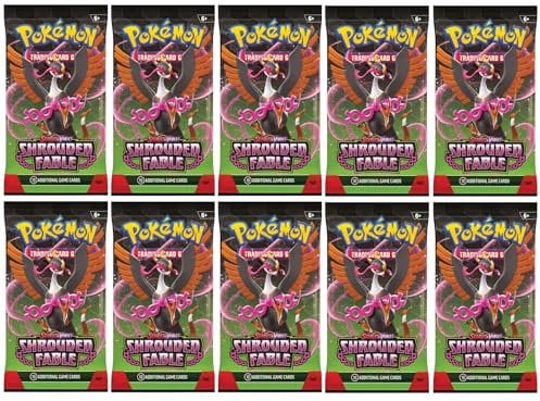 BB-Toy-Trades Scarlet & Violet 10 Shrouded Fable Booster Packs SV6.5 (10 Cards per Pack)