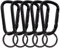 5 Pcs Karabinerhaken, Karabiner Klein, Carabiner, Karabiner Haken, Schraubkarabiner, Karabiner Schlüsselanhänger, Schlüsselkarabiner, Karabinerhaken Klein mit Schlüsselanhänger für Herren und Damen A2