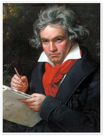 Ludwig van Beethoven Poster von Joseph Karl Stieler 13 x 18 cm Wandbilder Wanddeko