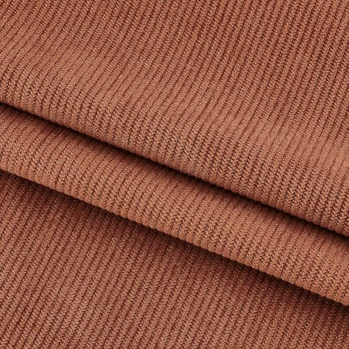 BENECREAT 11 Wales Cord Stoff, 1x1.5m DIY Nähen Handwerk Materialien Cord Polsterung Stoff für Nähen Mantel Shirt Kleid Hose Kostüm Sofa DIY, Sattel braun