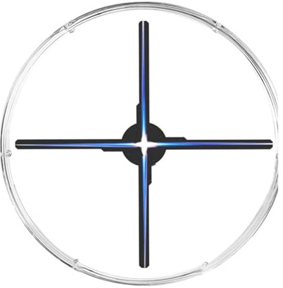 Holographic Fan, 65CM/25.6IN 3d Holographic Fan, WIFI Cloud 1152Pcs LED 3D Holographic Projector With Acrylic Cover Advertising Lights Display Imaging Logo Light Holo Fan Video Projector