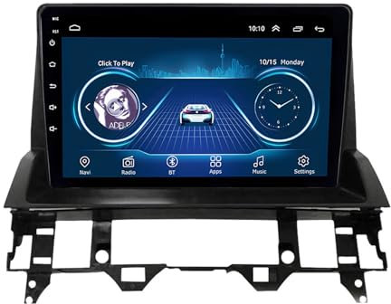 Radio de Coche Android 14 para Mazda 6 2002 2003-2008，9 Pulgadas Radio Double DIN inalámbrico, Bluetooth Carplay, Visión Trasera en Directo HD, Carga rápida GPS Navigation(M600S 8G+128G)