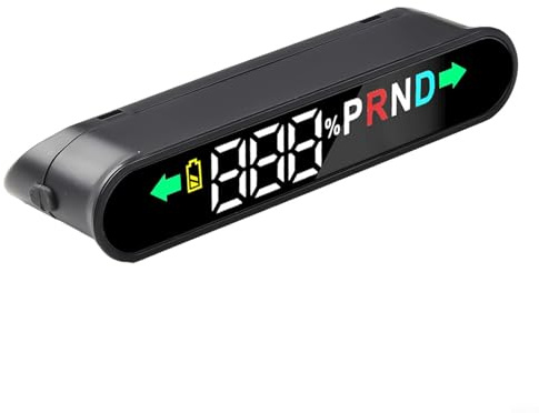 HEIBTENY Auto HUD Head Up Display Für Tesla Für Modell 3 Für Modell Y Tacho Meter Display Mit Verbleibende Batterieleistung Fahrzeuggeschwindigkeit Gangposition Blinker 12V