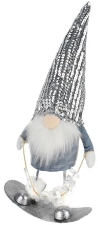 MOIDHSAG Vacances Paillettes Ski Nains Poupées en Peluche Ornement Pour Salon Et Vitrine Style Hiver Figure Décorative