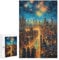 Fireworks Over The City Puzzle: An Impossible 1000 - Piece Color Challenge for Adults, Vintage Nostalgic Jigsaw, Light Up Your Relaxation Time