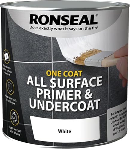 DUAYRA One Coat All Surface Primer & Undercoat | Water Based Paints | Quick Drying | Long Lasting Smooth Finish | For Tiles, Metal, Wood, UPVC, Plastic | Interior & Exterior Use | White (2.5 Liters)
