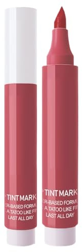 Lip Stain Marker – Flüssiger Lipliner-Stift, feuchtigkeitsspendende, wasserfeste, wischfeste Stiftspitze, präzise Anwendung | Perfekt für Frauen, Mädchen, Make-up, Schönheit, tägliche Reise, Party, Zu