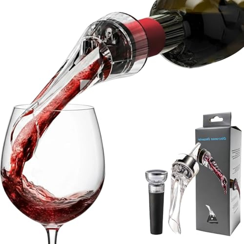 Aeratore Tappi Bottiglie di Qualità,Versatore vino con aeratores,Aeratore e Decanter per Vino Rosso,versatore vinos antigoccia con aeratorevino,per la casa,feste,famiglia