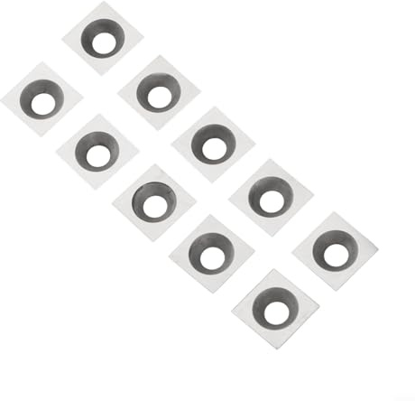 Trurovem Square Straight Carbide Inserts 11x11x2.5mm for Woodturning Planer Knives MDF HDF Plywood Router Bits Replacement High Efficiency 30 Degree Bevel 10 Pack