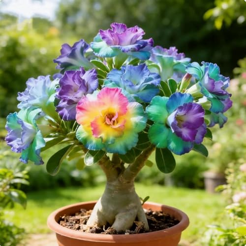 Rosa del deserto durevole dall'Egitto, resistente all'inverno, facile da pulire, elegante decorazione da giardino, 1 rizoma G