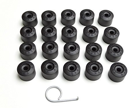 20 cappucci per bulloni, colore nero, originali VW T5 T6 SW 19