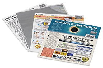 Baader Planetarium AstroSolar ECO-Size Safety Folie OD 5.0, 140x155mm, Sonnenfilter Silber