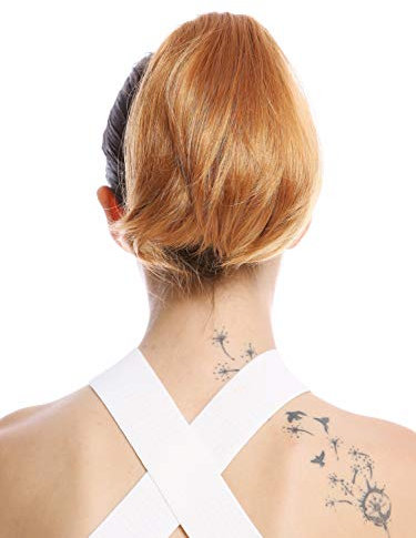 WIG ME UP - N869-V-27K Haarteil Zopf Pferdeschwanz kurz glatt Rotblond Kupferblond 20 cm