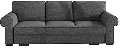 Mirjan24 Schlafsofa Brala, Bettsofa, Dauerschläfer-Sofa, Couch mit Bettkasten und Schlaffunktion, Farbauswahl, Schlafcouch, Polstersofa, Wohnlandschaft (Inari 94)