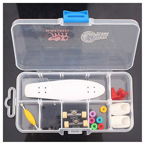 Lesafe Mini Fingerboard Profi Finger Skateboard Spielzeug Set mit Aufbewahrungsbox für Kindergeburtstag Geschenk Weiß