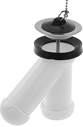 PrimeMatik - Sifón Y Compacto con válvula para Lavabo-Bidet ∅ 40 x 32 mm