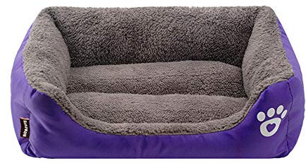 GUOCU Hundebett Hundekorb Hundesofa Tierbett Für Kleine, Mittlere Und Grosse Hunde Waschbar Kuschelkissen Katzensofa Hundehöhle Katzenbett Für Kleine,Lila,M