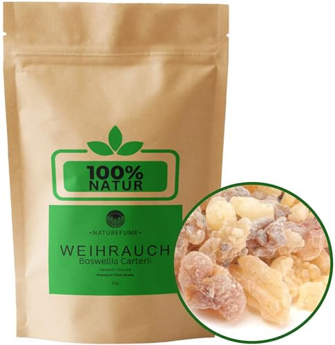 Premium Weihrauch Boswellia carterii zum Räuchern/Verbrennen, naturreines Harz, grob gemahlen 50g (muss zum Räuchern ggf. gemörsert Werden)