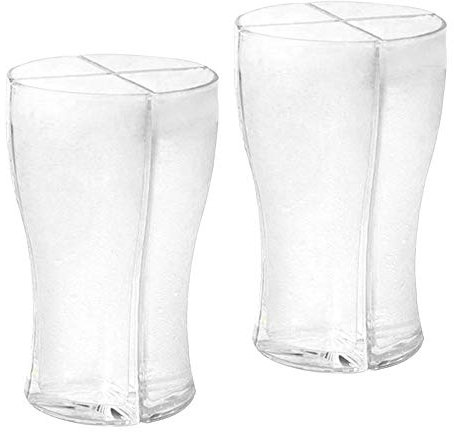 Tubayia Verre à bière 4 en 1 - En acrylique - Pour bar, fête, camping - Taille M