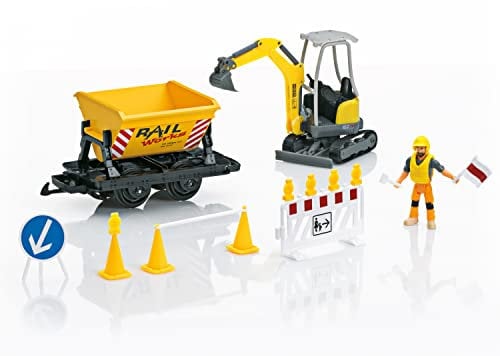 LGB - 49501 Ergänzungsset Baustelle - Modelleisenbahn - Gartenbahn - Robuste Bauweise - Spur G - Maßstab 1:22,5 - Outdoor geeignet