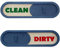 GEEKBEAR Wood Clean Dirty Magnet for Dishwasher (10. Blue Slider) - Colorful Wood Sliding Indicator - Slider Type Dishwasher Sign - No-Scratch Kitchen Refrigerator Storage Decor Accessories