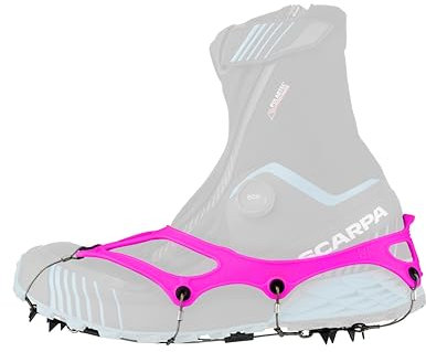 Nortec Steigeisen TRAIL 2.4 Made in Italy für Winter Trail Races Winterrennen auf Eis und Schnee, Micro Steigeisen Schuhe Minimal mit Hülle M (39-41)