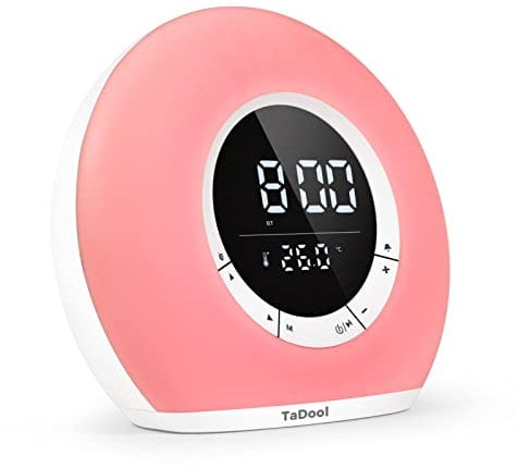 Sunrise Alarm Clock Wake up Light Nachtlicht Bluetooth Lautsprecher Persönliche Schlafroutine Leselicht auf dem Nachttisch Schlaftrainer Kinder Stilllampe