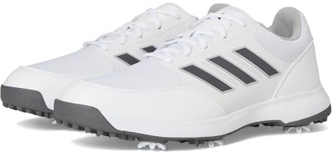 adidas Men's Tech Response 3.0 Golf Shoes, Footwear White/Dark Silver Metallic/Silver Metallic, 11