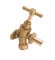UKDD® Outdoor Garden Bib Tap with Back Plate Outside Garden Tap 15mm Water Inlet (Suitable for 12mm or 15mm Garden Hose)