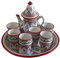 Set teiera marocchina in ceramica dipinta a mano