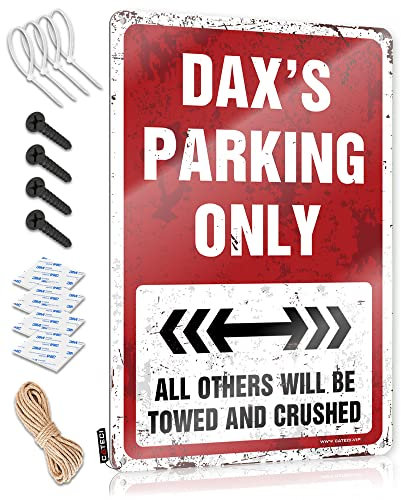 Metallschilder Lustiges Dax's Parking Only Blechschild Home Bar Dekor Lustige Schilder Billard (Größe: 30 x 40 cm)