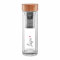 4you DESIGN Thermos-Glasflasche mit Namen bedruckt Design Letter | Doppelwandiges Glas | Geniales Geschenk mit herausnehmbares zweiteiliges Edelstahl Teesieb | 450ml Höhe 24cm