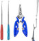 Zasjon 2 Pieces Fishing Hook Remover Tool with Fishing Pliers Hook Remover, Stainless Steel Fishing Unhooking Disgorger Fishing Accessories Portable Sea Fishing Multi Tool for Freshwater and Saltwater