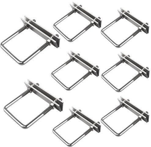 Bulloni a U M8 Quadrato, Staffe a U Con Dado Piastra Telaio E Rondella, 8 Pezzi U-Bolts, per Giardino, Cortile, Fissazione della Conduttura, RV, Fissazione Solare