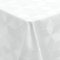Homaxy Tischdecke Abwaschbar Rechteckig 140x180cm Mehrblättrige Jacquard Tischdecke Ornamente Schmutzabweisend Pflegeleicht, Weiß