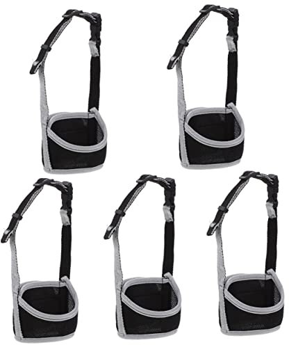 Sosoport 5stücke Hundemaulkorb Aus Mesh Atmungsaktiver Maulkorb Für Große Hunde Verhindert Bellen Und Unkontrolliertes Fressen Einfache Reinigung Und Langlebiges Material Für