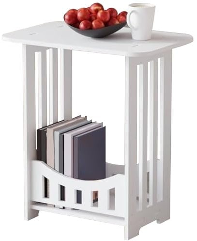 NIDONE Side Table with Storage Rectangular Small End Table 12.6x8.7x15.8in Night Stand Modern Minimalist Side Tables for Bedside Living Room Bathroom,End Table