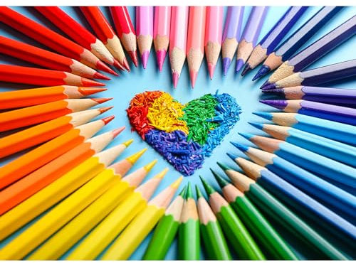 MOJIGE Jigsaw Puzzles for Adults 1000, Puzzles for Adults, Challenging Puzzles, Puzzle Game for The Whole for Women, Gifts for Men, Theme:Colorful Pencils