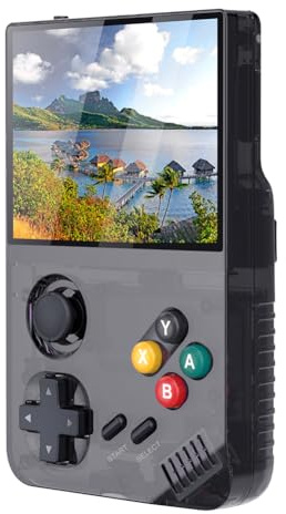 JUCHRZEY M19 Consola de juegos portátil Mini consola de juegos portátil Pantalla IPS 4K HD de 3,5 pulgadas para amantes Adultos Niños Niños Los mejores regalos