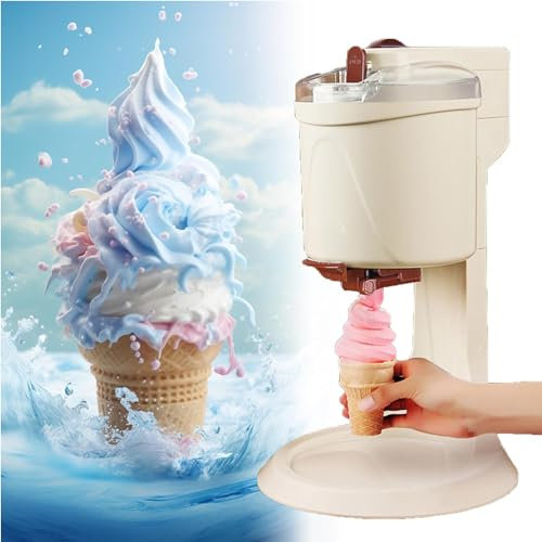 Máquina para Hacer Helados Suaves, máquina para Hacer Helados Suaves de Frutas: Batidos y Helados, Haga un Sorbete Saludable y Delicioso con Mini yogurtera automática