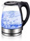 MULIN Wasserkocher aus Glas, 1,7 Liter, Blaue LED-Anzeigeleuchte, 2200 Watt, automatische Abschaltung, Trockenlaufschutz, 360° Basis