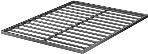 VIPSHOW 5 cm (2 tum) helmetallfjädermadrass med runda hörn – 1 360 kg kapacitet, låg profil sängplatta ersättning bunkie board med stålspjälor, ljudfri, enkel montering, svart