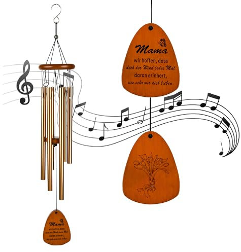 Geschenk für Mama, Mama Geschenk, Windspiele Metall für draußen, Geburtstagsgeschenk und Muttertagsgeschenk von Kindern für Mutter