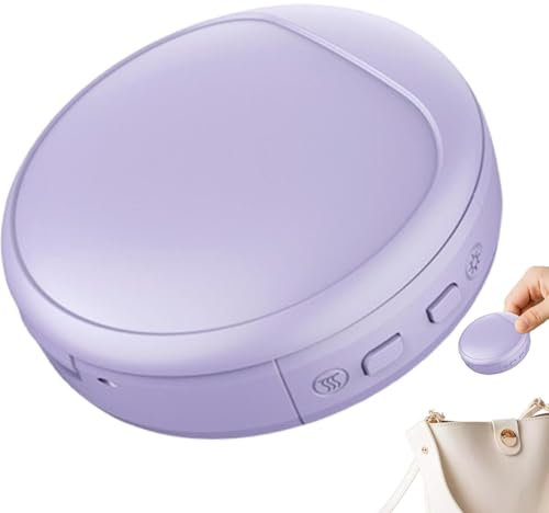 Lesunbak Mirrors with Lights Travel, Rechargeable Makeup Mirrors with Light, Compact Mirrors with Light, Hand Warmer Magnifier with Large Capacity Battery, Multi-Function Hand Warmer Power Bank