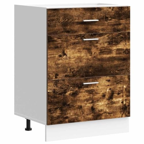 vidaXL Mueble bajo de Cocina “Lyon” de Roble Ahumado