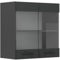 Vicco Küchenglashängeschrank R-Line, Glashängeschrank, Anthrazit Landhaus, 60 cm