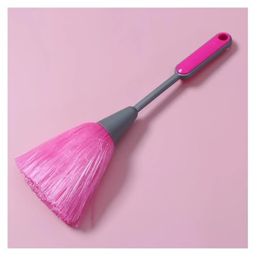 VNJUGF Zweifarbiger Griff PP Seide Computer Reinigungsbürste Büro Haushalt Staub Staubwedel Staubwedel wanglan(Rosa)
